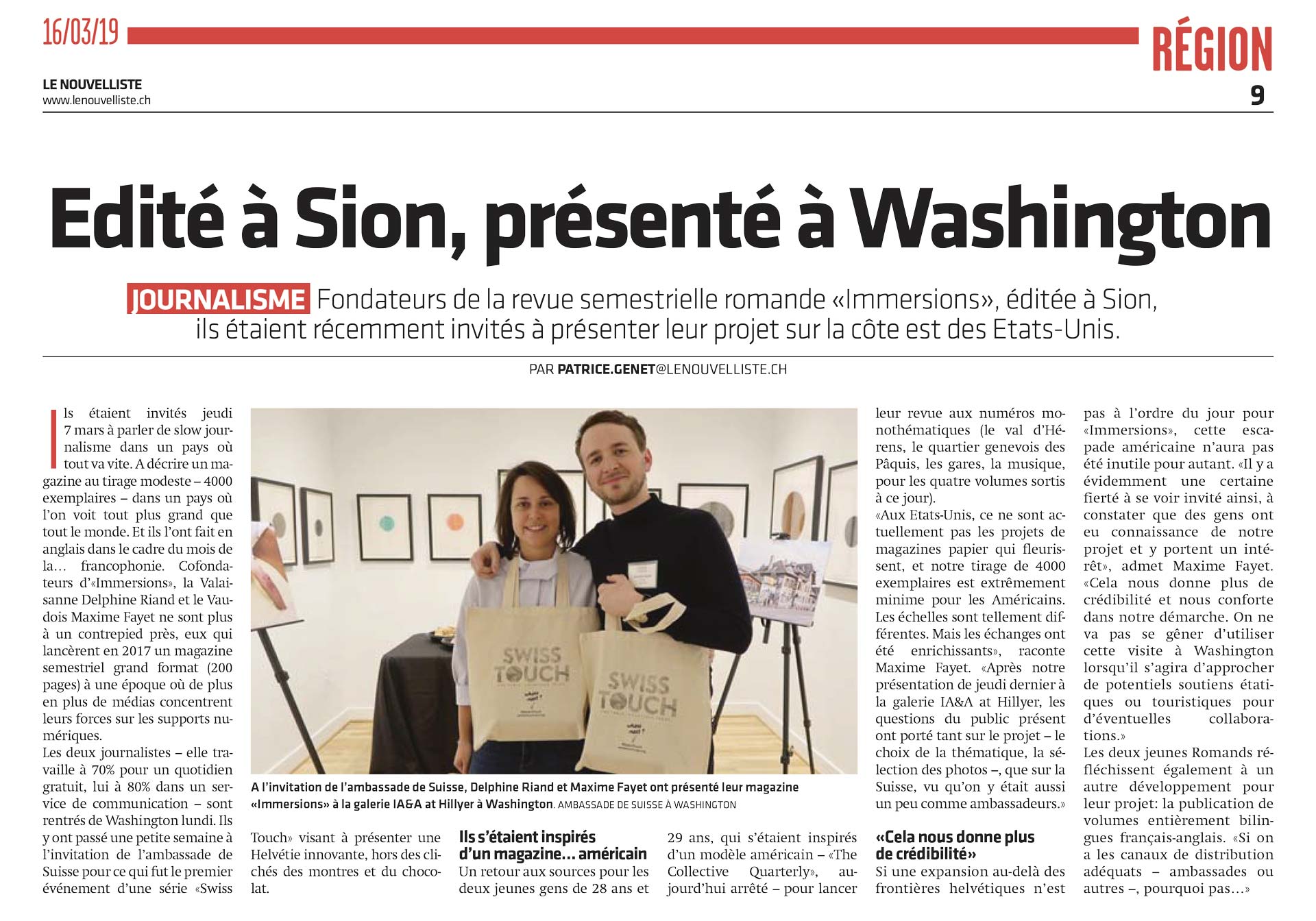 Maxime Fayet Immersions Presse